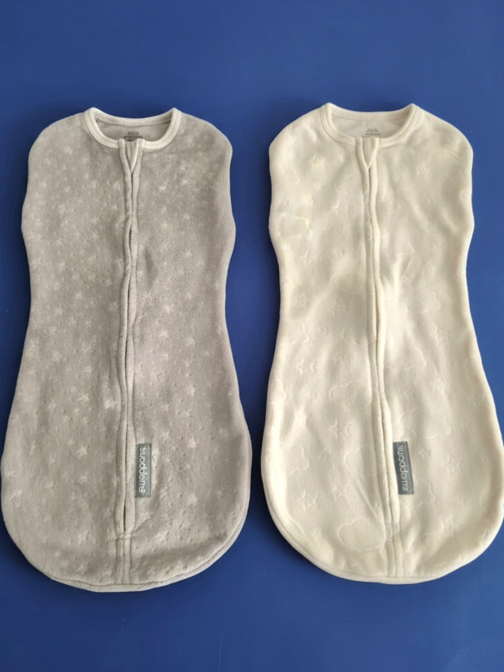SwaddleMe Two-Pack Infant Sleep Sacks in Gray & Cream Size NB 5 -12 Lbs
